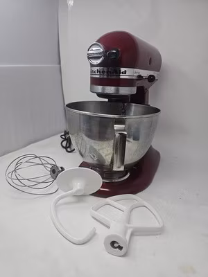 KitchenAid KSM90 Ultra Power Tilt-Head Stand Mixer Red 300W with Attachments