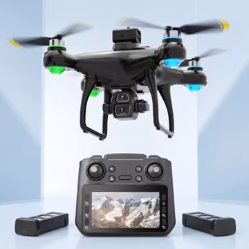 4.3" Screen 6K FPV Drone Dual Cam Brushless Motors 2 Batteries RC Quadcopter