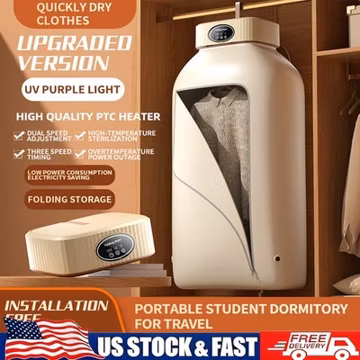 Folding Clothes Dryer Electric Drying Machine for Apartment RV Travel with Timer