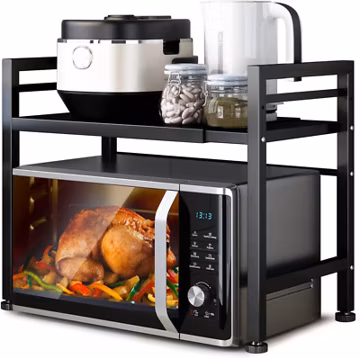 Microwave Oven Rack, Expandable Microwave Stand Countertop Kitchen Utensils T...