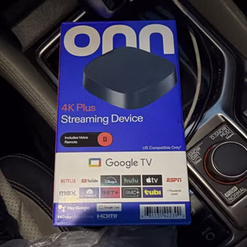 onn. 4K Plus Streaming Box Google TV 16GB Voice Remote Dolby Vision/Atmos