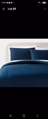 Washed Cotton Sateen Duvet Cover and Sham Set - Threshold
