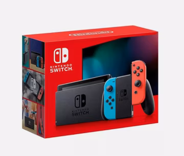 Nintendo Switch with Neon Blue and Neon Red Joy‑Con