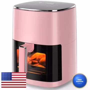 Sweetcrispy KZ-D6QT 6 Quart Square Air Fryer 12-in-1 400°F Window
