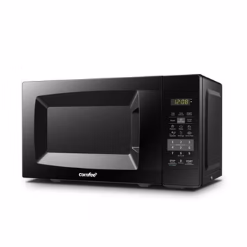 COMFEE' Countertop Microwave Oven, 0.7 Cu.Ft, 700W, Black, ECO Mode