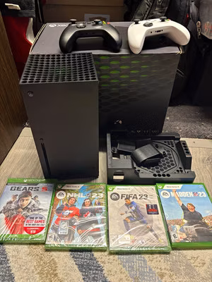 Microsoft Xbox Series X Console Bundle 2 Controllers 4 Games w/ Original Box