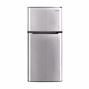 US Frigidaire 4.5 cu ft 2-Door Compact Refrigerator with Freezer and Chrome trim