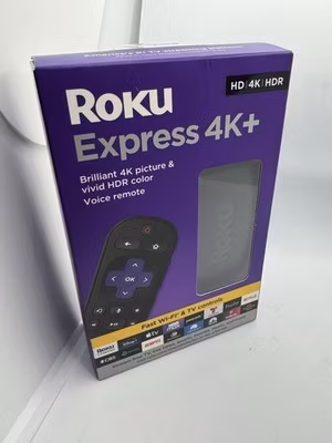 Roku Express 4K+ Streaming Media Player 4K HDR with Voice Remote 3941R NEW