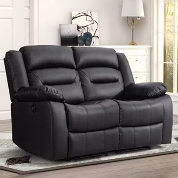 EBELLO Faux Leather Power Loveseat Recliner Sofa,2 Seat Electric Reclining Couch