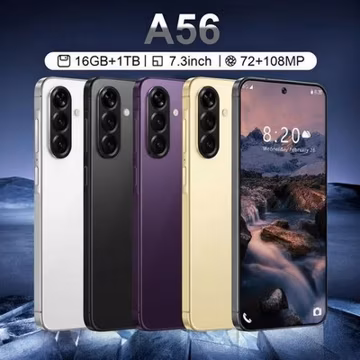 A56 5G Smartphone 7.3 inch Unlocked Android 15 16G + 1TB Cellphones