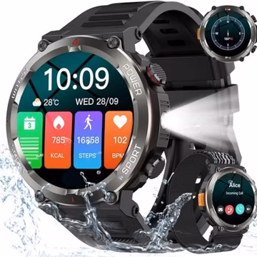 Military Tactical Smart Watches for Men 960mAh W50PRO Fitness Watch Open Box US