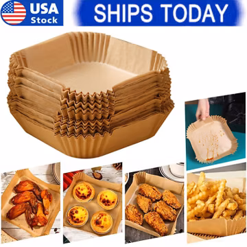 Air Fryer Liners 100 pcs Disposable Parchment Paper Liner Non Stick Food US