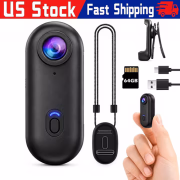 4K WiFi Action Camera 64GB Mini Body Cam for Motorcycle Bike Cycling Sports