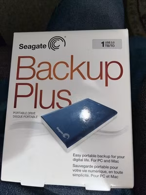 Seagate Backup Plus 1TB/TO USB 3.0 Portable External Har Dr. BlueSealed Box