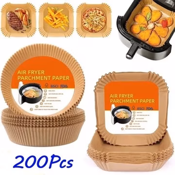 Air Fryer Paper Liners Non Stick Round Baking Parchment for Air Fryer Accessorie