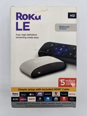 Roku LE HD Streaming Media Player with High Speed HDMI Cable,Remote - Openbox