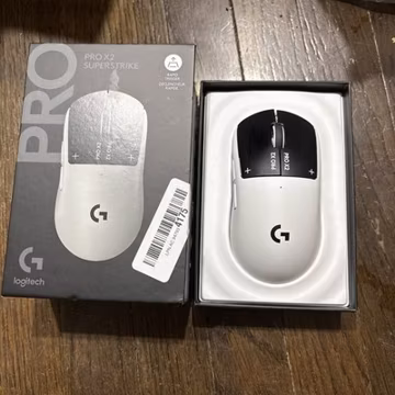 Logitech PRO X2 SUPERSTRIKE Wireless Gaming Mouse 44000 DPI White/Black