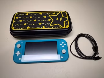 NINTENDO SWITCH LITE HANDHELD CONSOLE HDH-001 WORKING TEAL NICE + STOW CASE