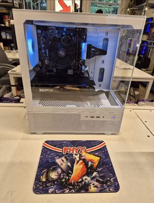 Custom/Whitebox White RGB Gaming Desktop Tower, Tempered Glass, Dedicated GPU