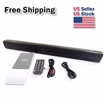 Wireless Surround Sound Bar 4 Speaker System BT Subwoofer TV Home Theater Remote