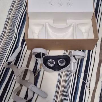 Meta Quest 2 Standalone VR Headset with Controllers and Box, White
