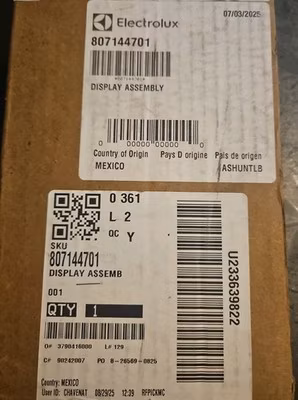 New OEM Original Electrolux Frigidaire Dishwasher Display Board PN# 807144701