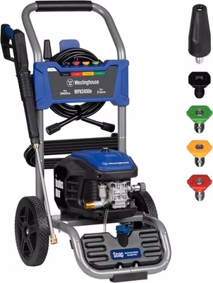 WPX3400e Electric Pressure Washer, 3400 Max PSI and 2.0 Max GPM, Brushless Motor