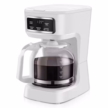 Mainstays Finish 12-Cup Programmable Coffee Maker, White-NEW - FREE SHIPPING