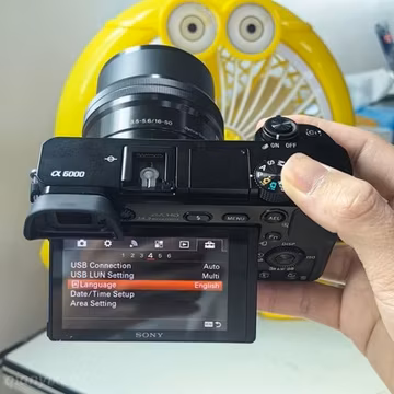 Black Sony Alpha A6000 Mirrorless Digital Camera w/16-50mm Lens with Accessories