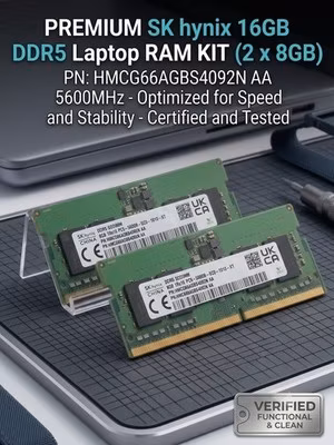 SK hynix 16GB DDR5-5600 PC5-44800 262-Pin SO-DIMM Kit (2x8GB)HMCG66AGBS4Q92N