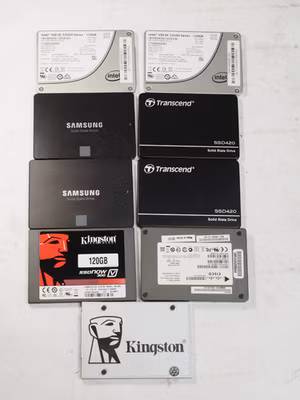 Lot of*9 Mixed brands 120GB-128GB 2.5" SATA SSD Drives Working & tested