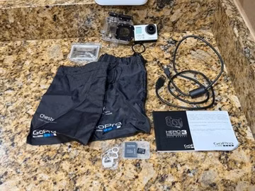 GoPro HERO 3 Action Camcorder Camera Silver w/ 32GB SD Tested