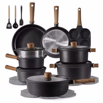 24pcs Nonstick Kitchen Titanium Cookware Sets, Non Stick Pots And Pans Set