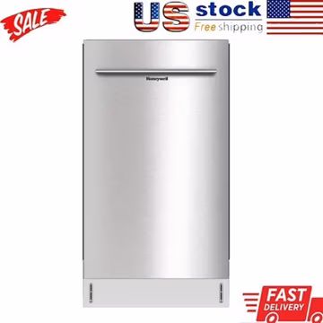 18 in Dishwasher W/ 8 Place Settings 6 Washing Programs Stainless Steel Tub Hot