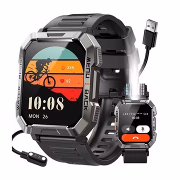 Military Smart Watch Rugged Tactical Fitness Tracker for Men Answer/Make Calls