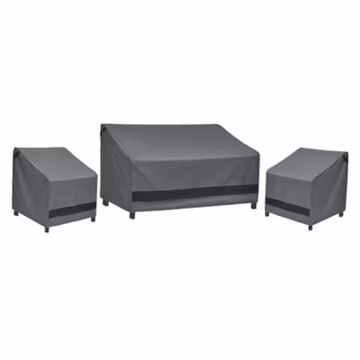 3-Piece Patio Furniture Chair 79"W x 35"D x 33"H &33"W x 35"D x 33" H Grey