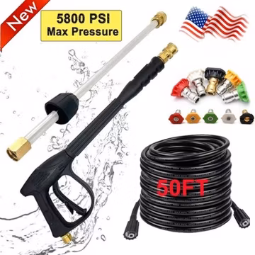 High Pressure 4000PSI Car Washer Power Gun Spray Wand Lance Nozzle and Hose Kit