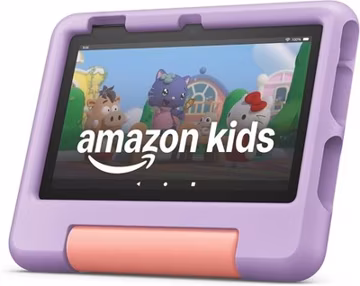 Amazon Fire 7 Kids Tablet Purple/Pink Case 7" Bundle 2GB RAM 16GB - Excellent