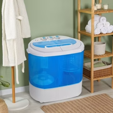 Portable Washing Machine 10lb Twin Tub Washer Dryer Mini Compact Laundry Machine