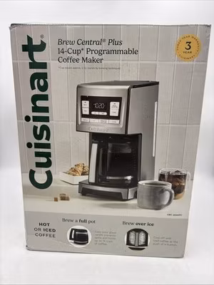 Cuisinart Brew Central Plus 14-Cup Programmable Digital Coffee/Iced Silver