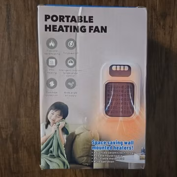 Wall Mounted Electric Portable Heater White w/ Remote Digital Temp Control
