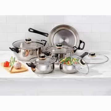 10-Piece Stainless Steel Cookware Set - Free Shipping