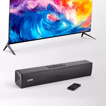 VEVOR Sound Bar for Smart TV 2.0 Channel Bluetooth TV Soundbar Speaker 80W 17 in