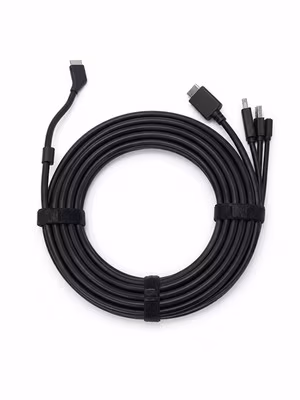 Vavle Index VR Headset 5m Tether and Trident Cables - Tested - Fair Condition