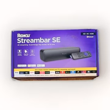 SEALED Roku Streambar SE 4K HDR Bluetooth Streaming Soundbar Media Player 9104R