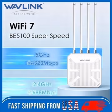 WAVLINK WiFi 7 BE5100 Outdoor WiFi Extender Repeater|Access Point|Mesh Router
