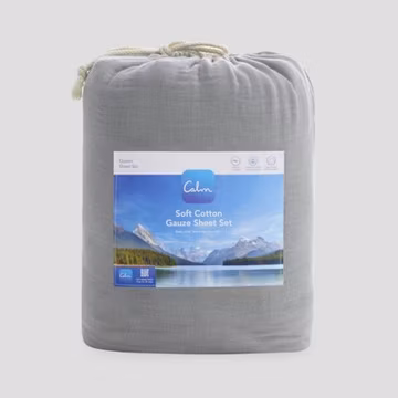 Calm King Gauze Sheet Set Stone
