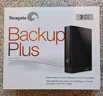 Seagate 3TB Backup Plus USB 3.0 Desktop External Hard Drive, Sealed Box, New
