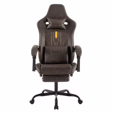Gaming Chair with Footrest Ergonomic Computer Chair Massage Lumbar Cushion