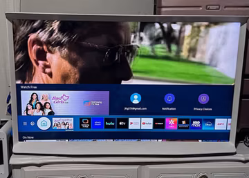 Samsung 43 in LED 4K Smart TV White Bezel w/ Samsung TV Plus, Hulu